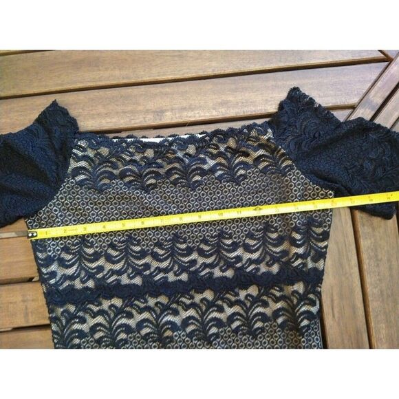 Cache Lace off-the-shoulder Dress Sm Y2K vintage Feminine Cottage Core - Picture 7 of 8